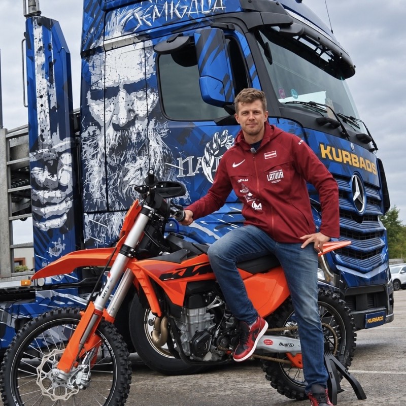 Namejsin voima matkaa Latvian motocross-joukkueen kanssa Ranskaan